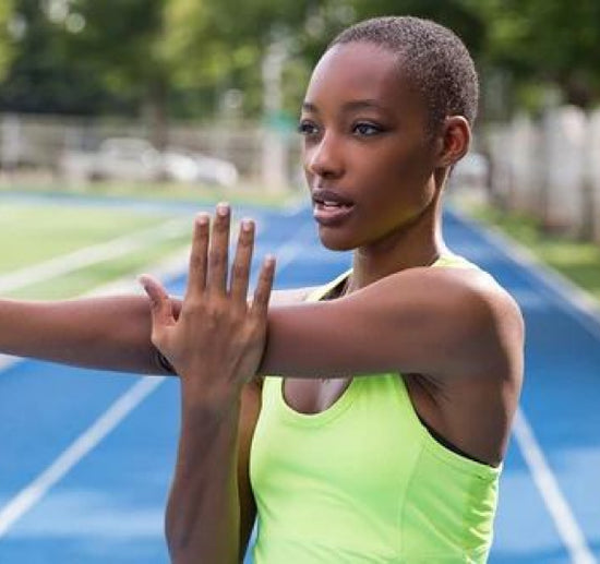 Model stretching on athletics track