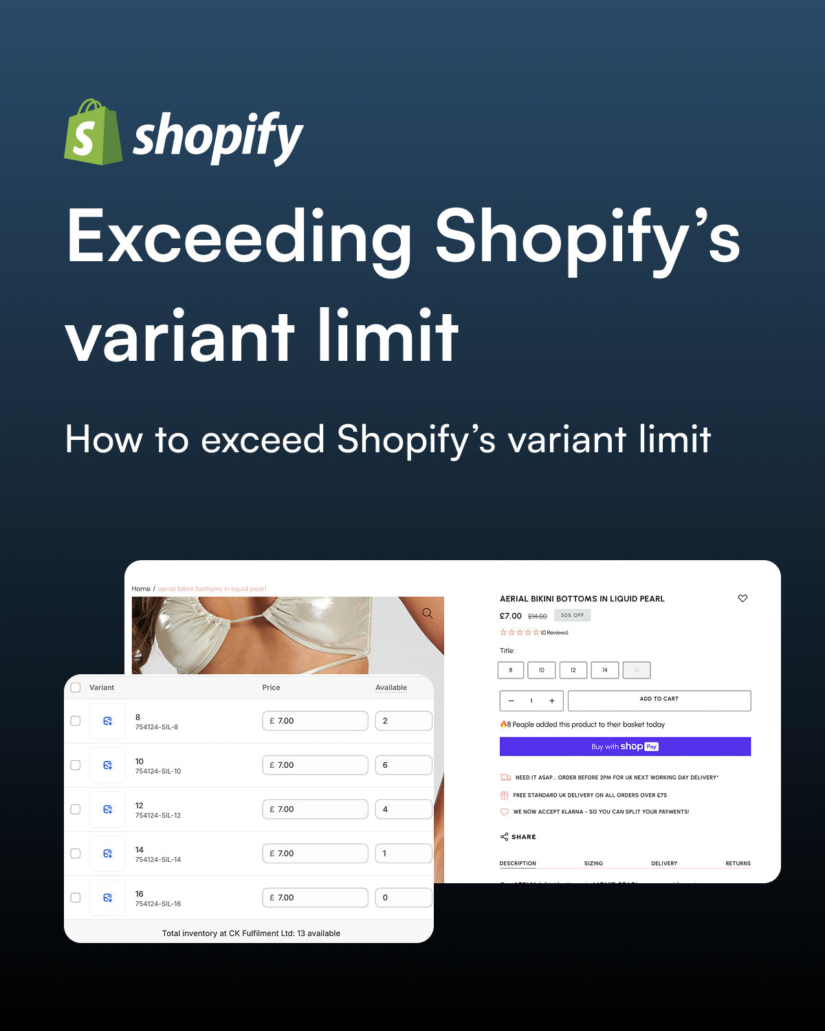 Exceeding Shopify’s Variant Limit